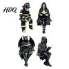 Dark Eye-catching Figurine Gothic Fantasy Reading Figurine Mystery Hooded Figure Sculpture Compact Statue Resin Sitting Grim Reaper for Bookshelf,