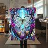 1 Stück 3D-Schmetterlingsdruck Flanelldecke, Hohe Qualität für alle Jahreszeiten, Heimdekoration, Wärme und Komfort, Perfekt für Weihnachtsgeschenke