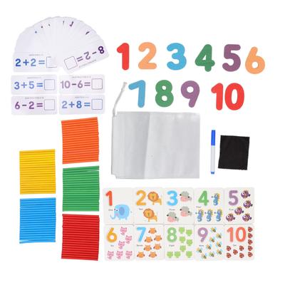 Counting Stick Calculation Toy Color Recognition Water Paint Painting Thickened Cardboard Educational Math Game Toy