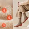 Men's Autumn and Winter Thickened Pure Cotton Wool Loop Bottom Color-blocked Mid-calf Socks, Warm Towel Bottom Anti-odor Sports Long Calf Socks