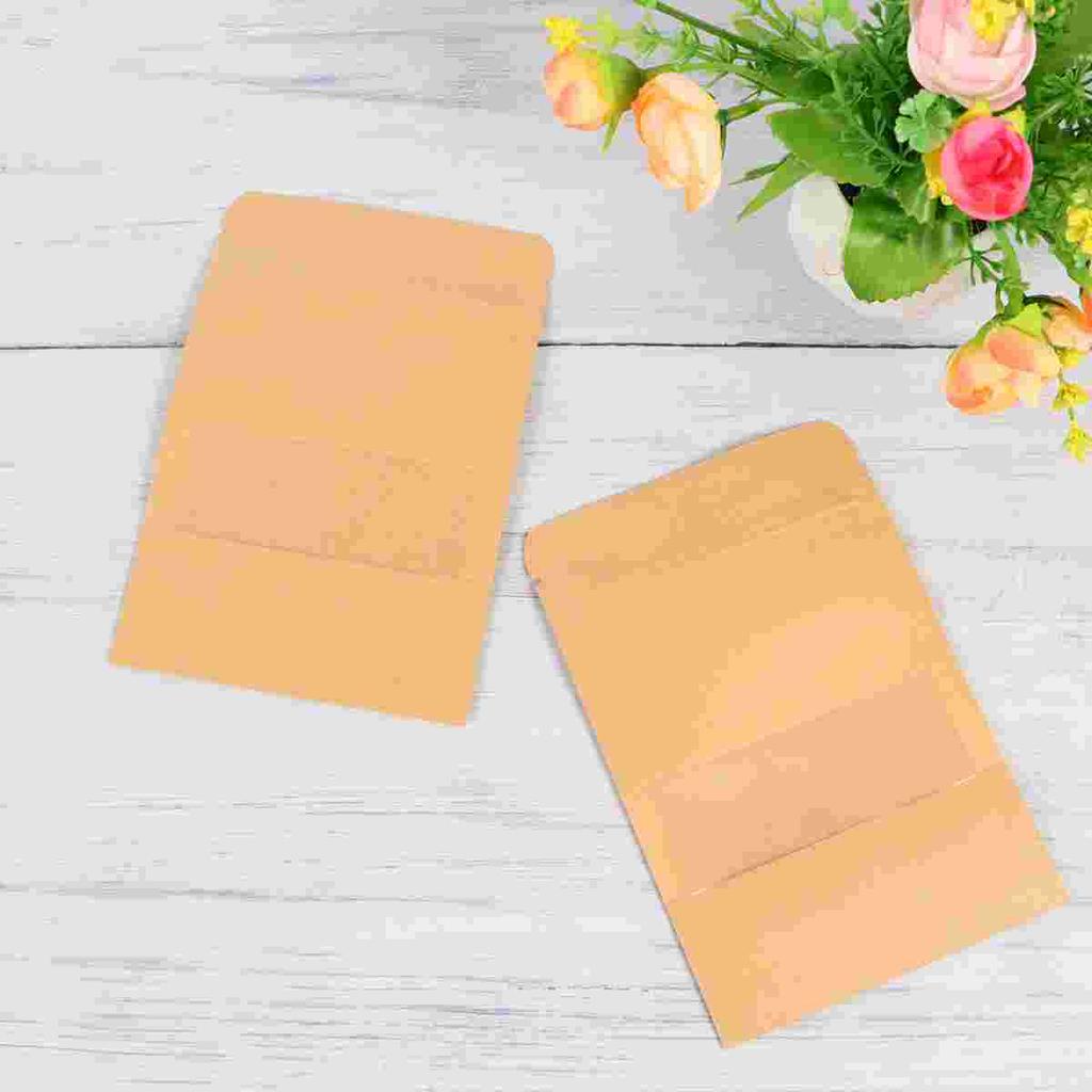 Lembrancinhas de Festa Suprimentos Armazenamento Sacos Kraft Papel Auto-adesivo Janela Transparente Presente