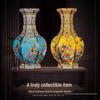 Qianlong Enamel Hexagonal Vase with Floral and Bird Design - Chinese Classic for Antique Decor