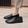 Modische Damen Slipper Echtes Leder 2025 Rutschfeste Flache Slip-on Schuhe für Damen Übergröße Rindsleder Veloursleder Flachmündige Damenschuhe