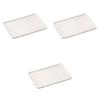 Set of 3 White Glazed Lattice 21cm Pottery Plates X X Pottery Setomonohonpo [21 14.5 2.7cm] Plates, Ceramic,