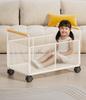 Large Plush Toy Storage Basket with Handles for Children's Dolls