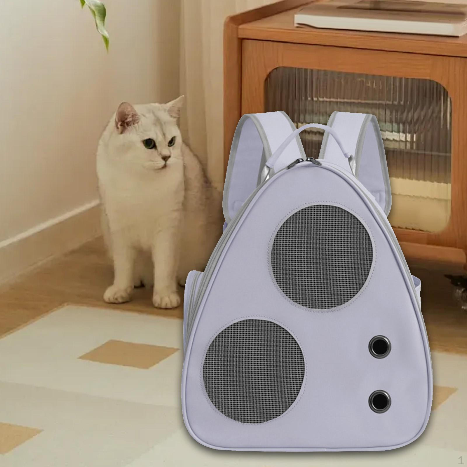 

Рюкзак для перевозки животных, сумка для кошек, большая вместимость, маленькая дорожная переноска для собак серый