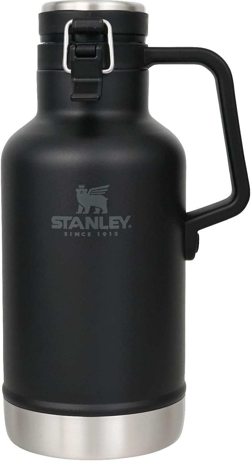 

Stanley Classic Vacuum Growler Matte Black Ice Container для газированных напитков, пива, холодного хранения, кемпинга, можно мыть в посудомоечной машине, гарантия, японский, 1,9 л (неподдельный