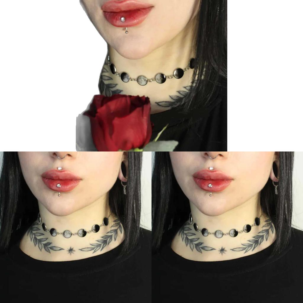Moon Zodiac Necklace In Geometric Style With Electroplated Alloy For Women