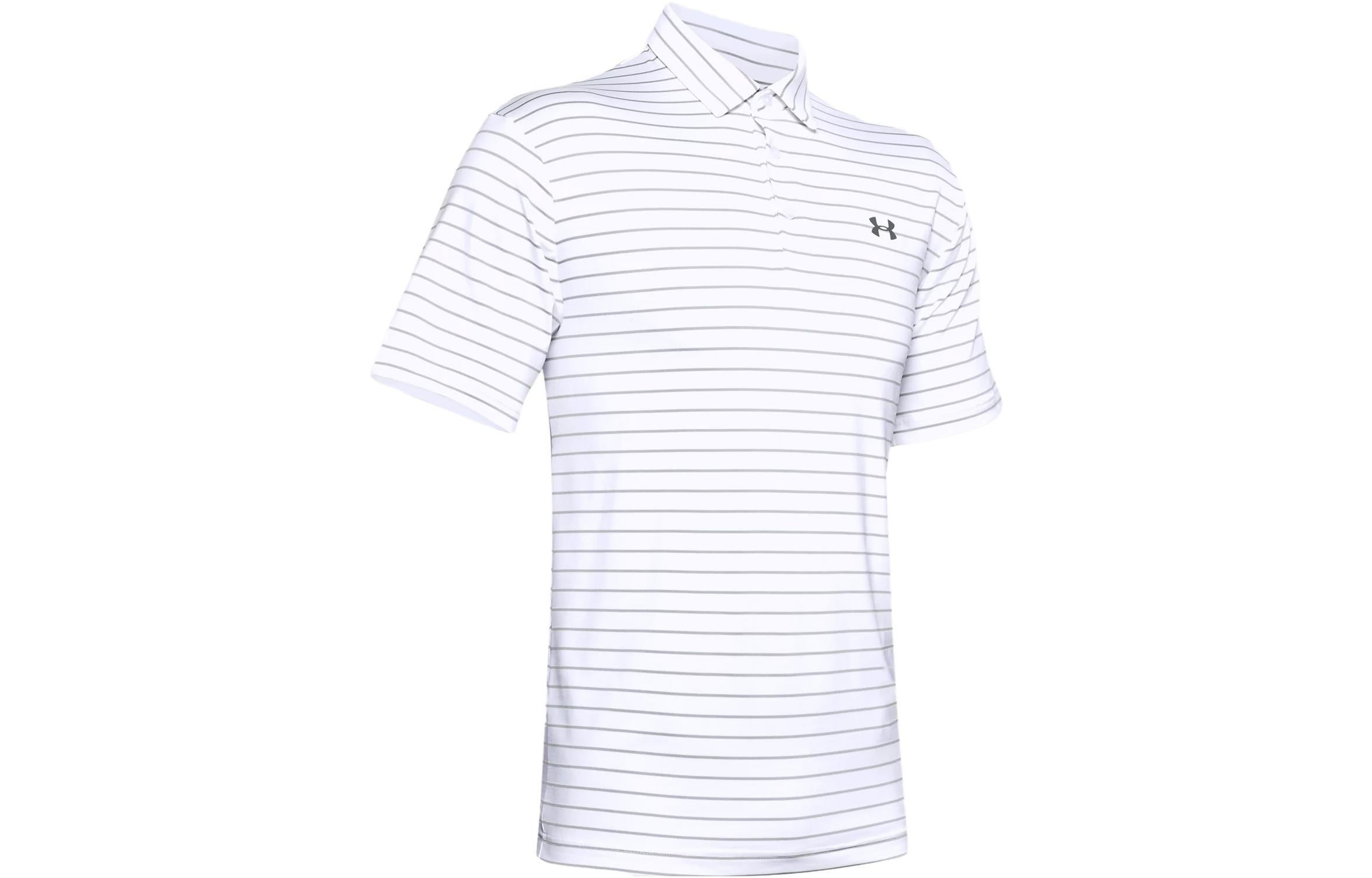 Under Armour Polo Shirts Men s Halo Gray Polo Collar Moderate Straight Fit 1351130-014 XL