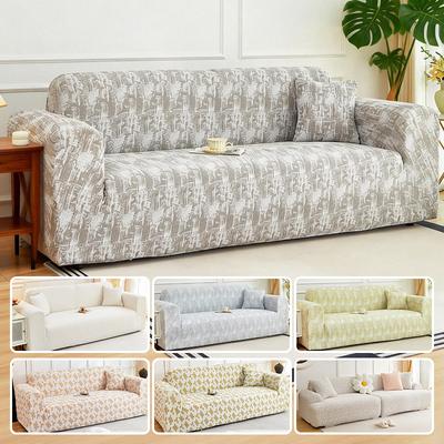 1/2/3 Seat Thick Plush Sofa Protector Jacquard Solid Sofa Covers for Living Room Couch Cover Corner Sofa Slipcover L Shape