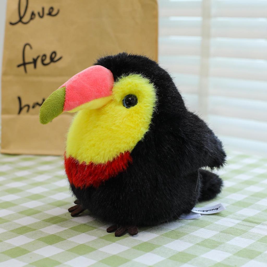 Cartoon Parrot and Owl Plush Toy - Cute Bird Doll Desk Ornament and Claw Machine Gift