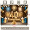 40. Geburtstag Party Hintergrund Polyester Banner Fotokabine Dekoration 109