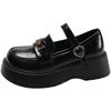Queen Fan Yinglun style retro platform small leather shoes women's 2025 new autumn skirt heightening Mary Jane shoes