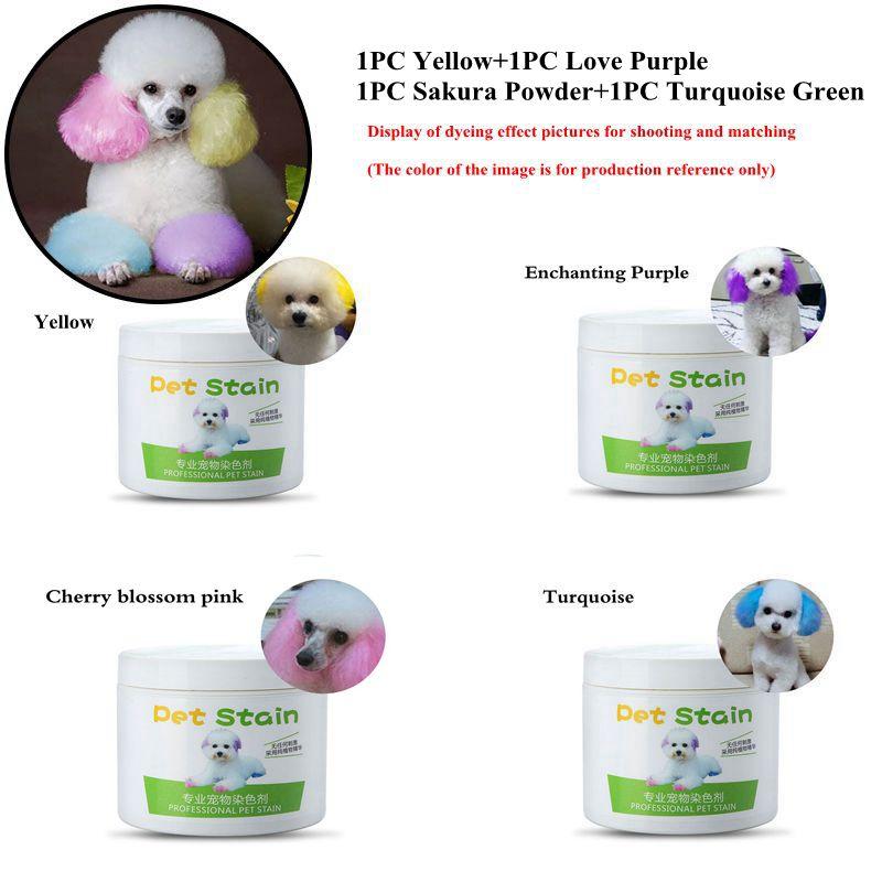 100g Semi-permanente Haarfärbcreme für Hunde, hochpigmentiert, bunte Hundefell-Aufhellung, Farbstoff-Pigment-Zubehör für Zuhause