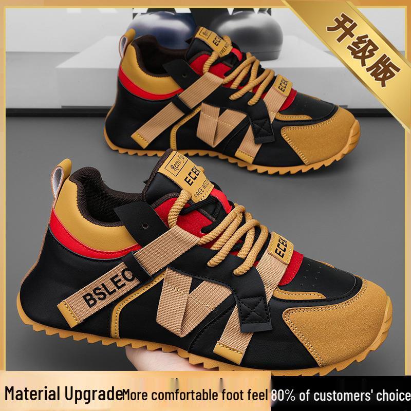 

Мужские легкие повседневные кроссовки больших размеров для бега - Модные, удобные и спортивные кожаные 44