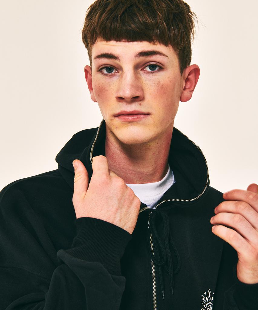 Verse One Paisley Logo Bandana Full Zip Hoodie Black/Green