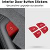 4PCS Door Open Button Stickers Compatible with Tesla Model 3 Highland Model Y Juniper 2024 2025 Suede Sticker Wrap Decor Interior Accessories Door
