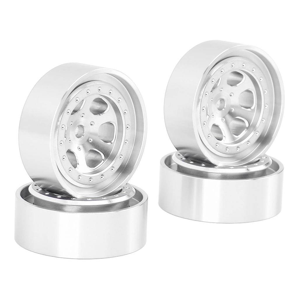 4pcs 1.3 Inches Wheels Rim Aluminum Alloy 6 Holes Wheel Rim Hubs for Traxxas TRX4M 1 18 RC Crawler