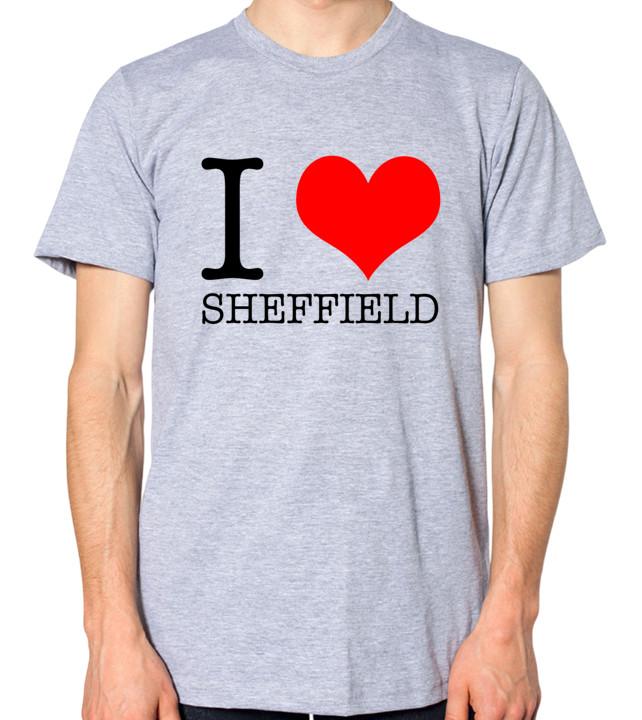 

I Love Sheffield T-Shirt Mens Ladies Unisex Top S разноцветный