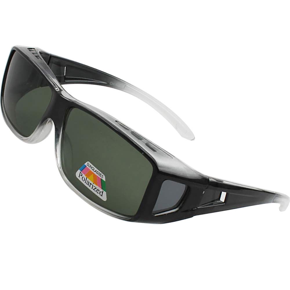 SHEEN KELLY Polarized Square Fit Overglasses Sunglasses with Side Shield Wraparound Driving Protection Shades Lenses,