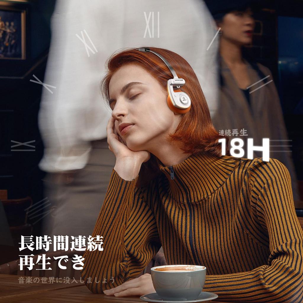 3APLUS Retro Third Generation Bluetooth Headphones, Open-Type Wireless Headphones, Lightweight, Retro, Foldable, Over-Ear Headphones, [Wired & Wireles