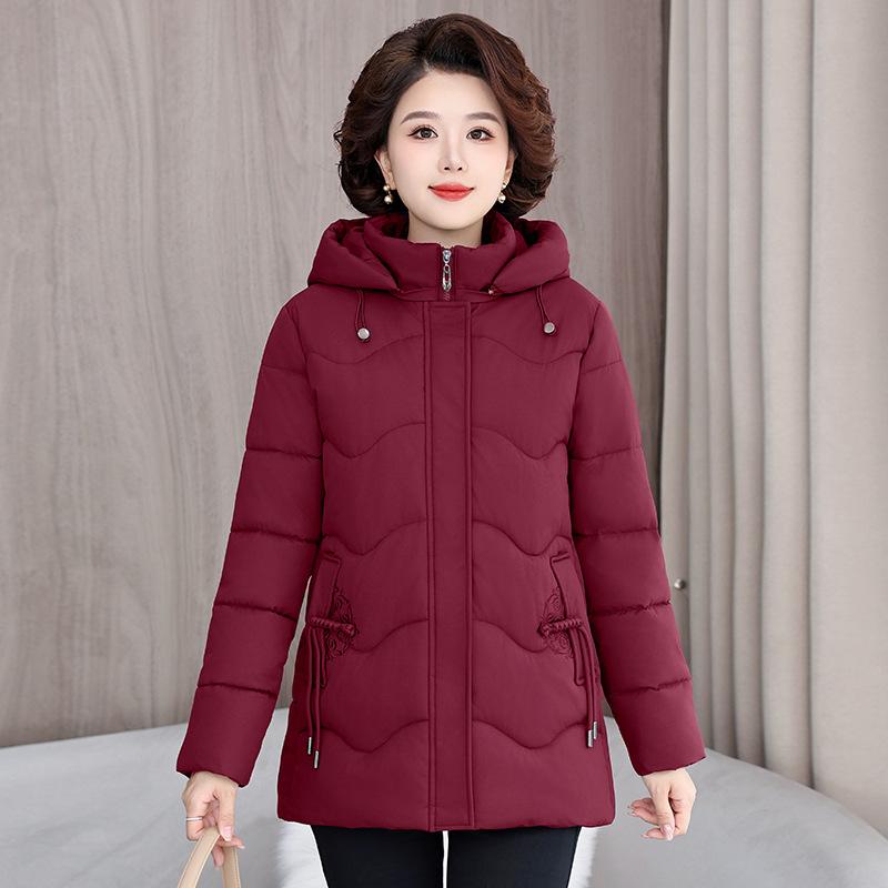 Winter padded jacket 2025 winter new middle-aged and elderly women's autumn and winter cotton jacket short plus-size padded jacket