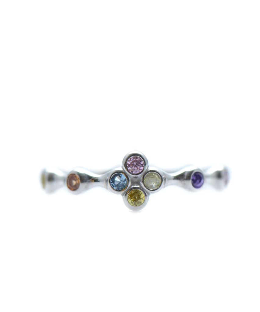 Vivus Iris White Gold Silver Ring