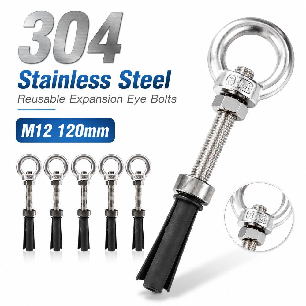 M12 120mm Reusable Expansion Eye Bolts Removable Expansion Bolts Expansion Screws Multifunctional