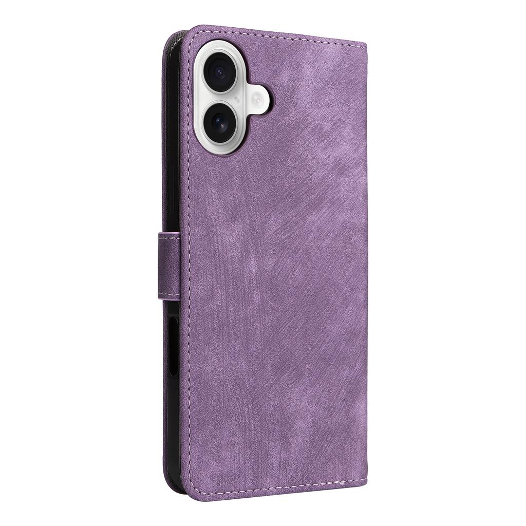 For iPhone 16 Wallet Case RFID Blocking PU Leather Cover Stand View