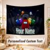 Custom Name Text Tapestry,Among Us Boho Wall Hanging, Decorative Backdrop Tapestry For Room
