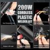 200W Cordless Plastic WeldeGun R Plastic Welding Kit 400/1200PCS Hot Stapler USB Rechargeable Bumper Repair Kit for Most Plastic