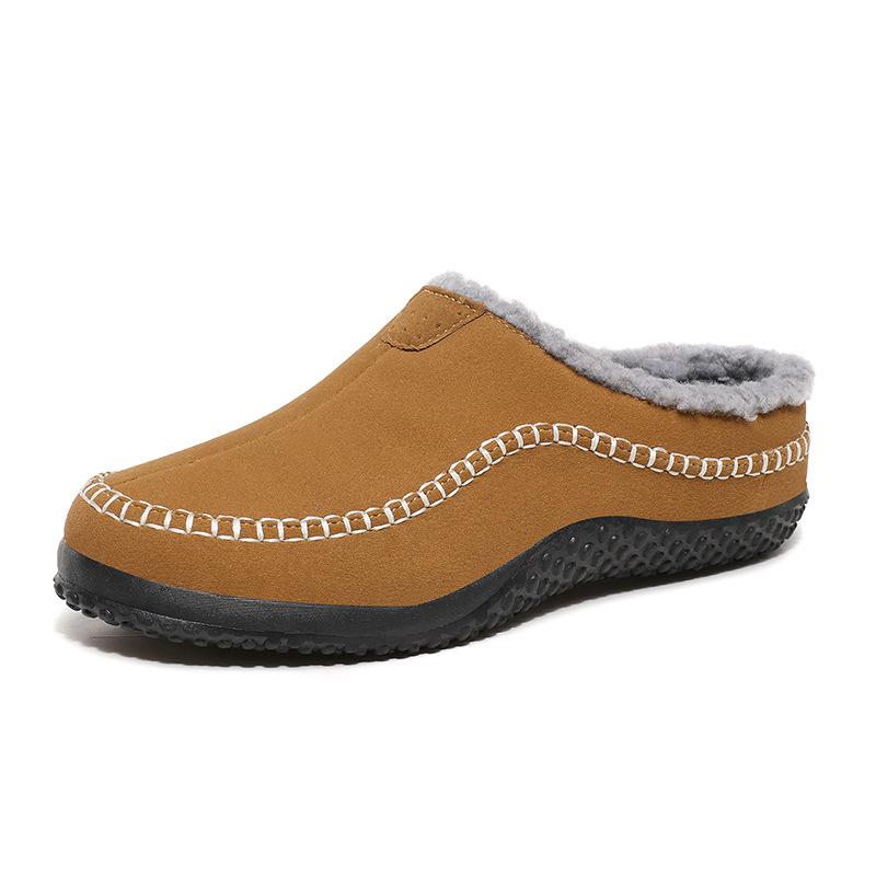 

Large size 48 winter new cotton slippers men s indoor casual sports shoes home warm floor half tray 38