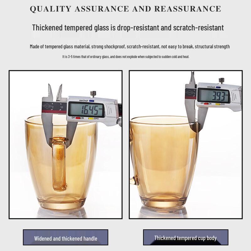 ZISIZ Anti-drop Tempered Glass Mug