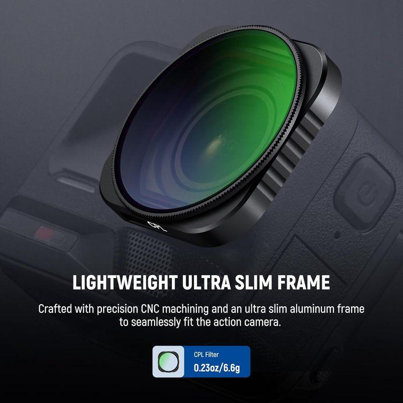 NEEWER CPL Filter Compatible with Insta360 Ace Pro Insta 360 Ace Pro 2 Snap On Multicoated HD Optical Glass Adjustable