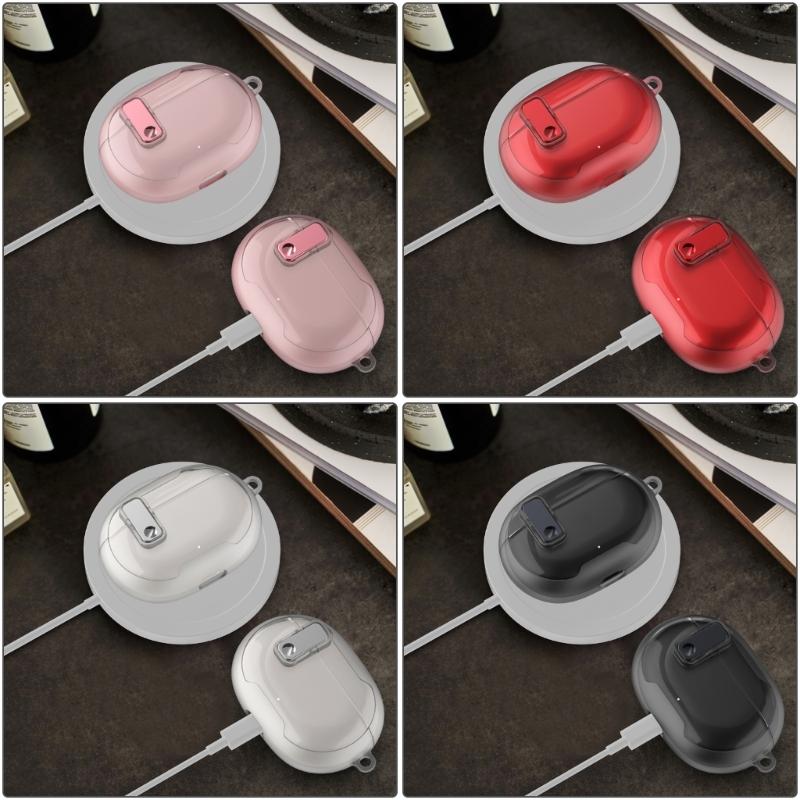 TPU Cover for Studio Buds/+ Earbud Holder Case with LED Light Visibility and Easy Access Ensuring Headsets Secures Fit