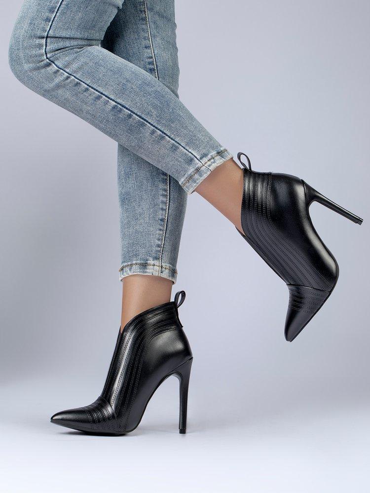 High Heel Pointed European and American Style Chelsea Boots Autumn Solid Color Heightening Short Fashion Boots