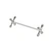 Kitchen Gadget Barbell Shape Chopstick Pillow Stainless Steel Japanese-style Spoon Holder Electroplate Fork Stand Dining Table