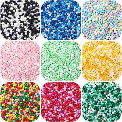Einfarbige Lackierte Glas-Samenperlen, Hohe Qualität 450g für DIY Armbandherstellung