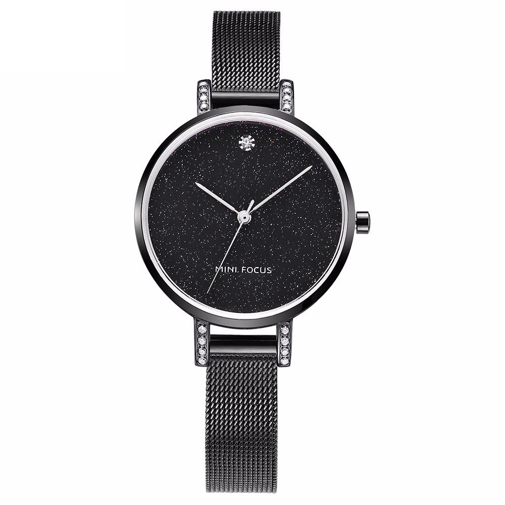 

Модные женские часы с японским механизмом, водонепроницаемый металлический сетчатый ремешок