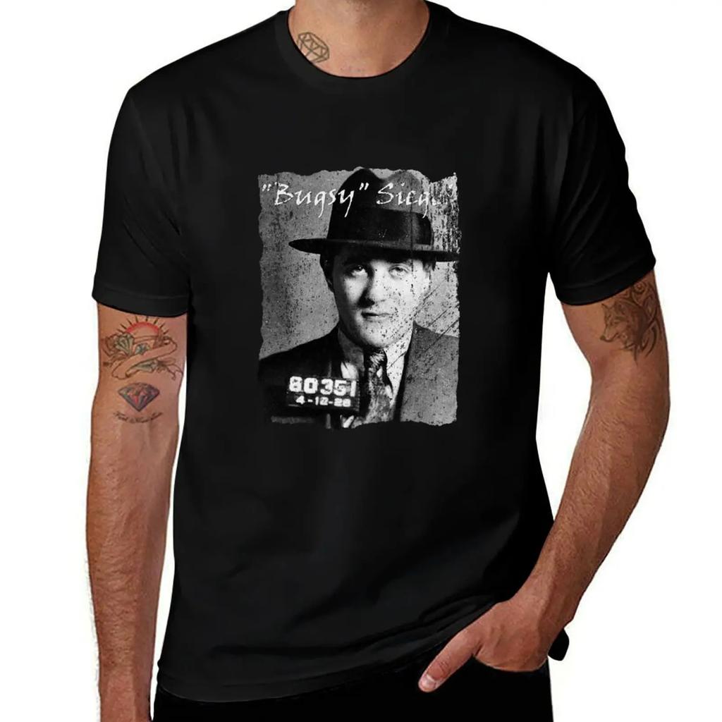 Gangsters, Bugsy Siegel T-Shirt street wear shirts graphic anime tshirt plus size tops men clothes
