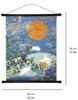 Washi Kawasumi Pattern Yuzen Washi Tapestry Jugoya 58 X 46cm Presentation Box Jugoya All-over