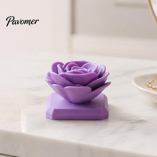 Compact Rose Decoration Flower Ornament, Stable Base Non-Slip 3D Printed Matte Solid Color Ornament Durable PLA Creative Artwork, for Home Office