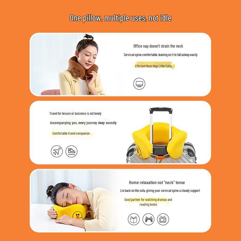 OGAWA LINE FRIENDS Portable U-Shaped Neck Massager Pillow OG2612