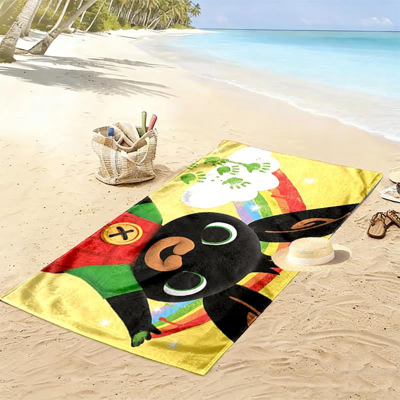 Bing Print Beach Towel, Large Soft Quick Dry Towel for Beach Camping Swimming