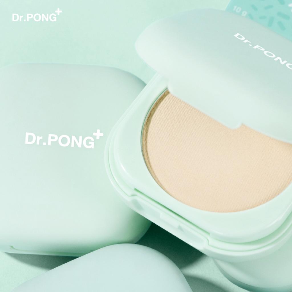 Dr.PONG+ ACNE ACE 002 Puder rozmywający z podkładem, niacynamid, cynk PCA, olejek z drzewa herbacianego, kwas traneksamowy, witamina E, 10 g.