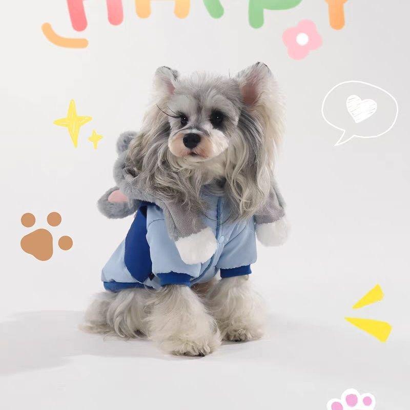 Zimowe Ciepłe Pogrubione Bawełniane Ubranka dla Misia Teddy, Bichona Frise i Szczeniąt