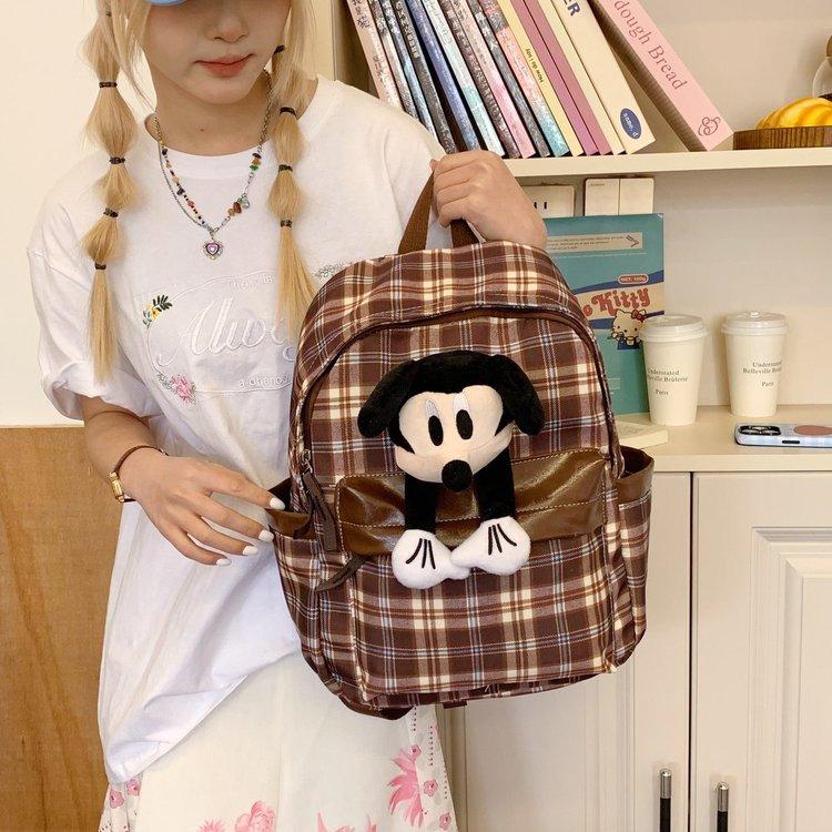 Schoolbag Cute Girl Mickey Backpack Schoolbag Korean Version Minnie Girl Middle and High School Students Large Capacity High Value Backpack