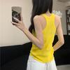 Summer Women simple solid Slim With chest pads short Tops Female harajuku elasticity Sexy Sleeveless Soft Tank Top Sweet sling Tops for young girl