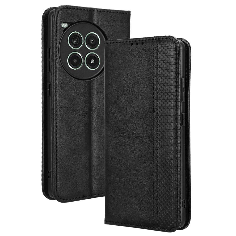 For OnePlus Ace 3 Pro 5G Wallet Case Anti-Drop Retro PU Leather Phone Cover