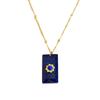 Pendant Square Neck Chain Vintage Sweater Chain Korean Chic Sun Stone Necklace  Women